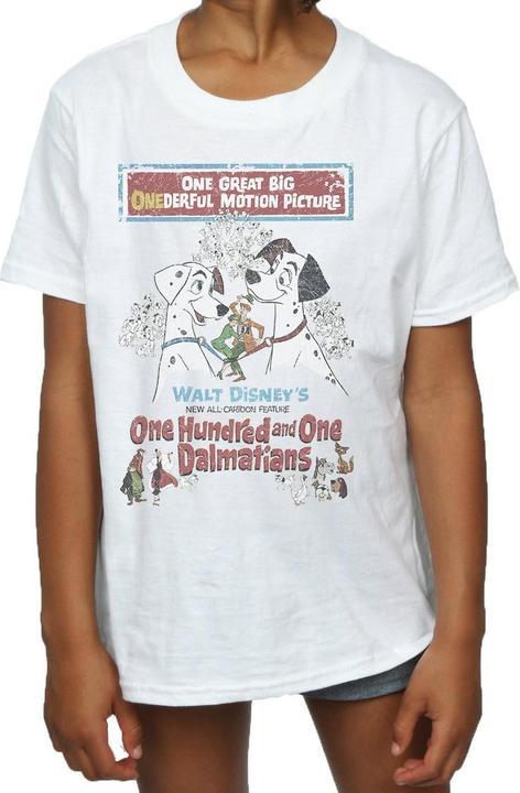 Immagine prodotto Disney 101 Dalmatians Retro Poster Maglietta Ragazze (140, 146)