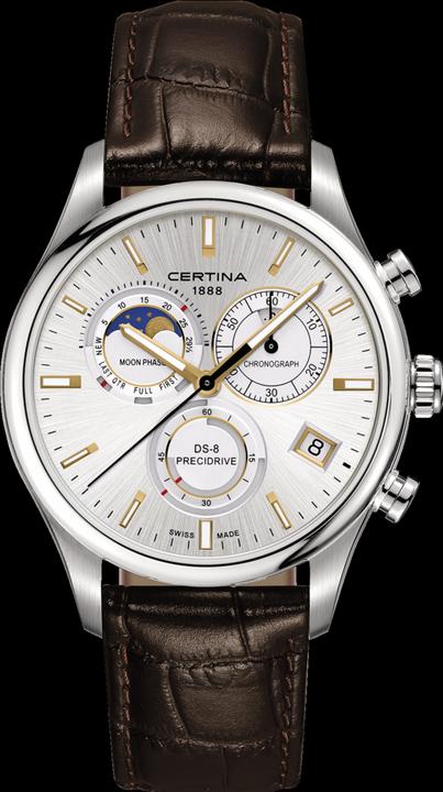 Certina DS-8 Chronographe Moon Phase (Montre analogique, Swiss Made, 42 mm)