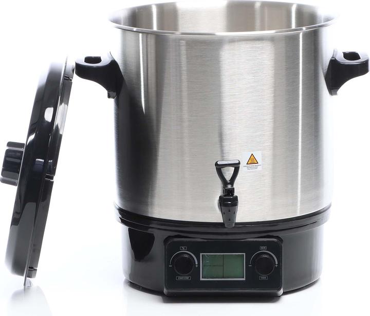 Immagine prodotto Wiltec Pentola per bollire in acciaio inox 27L 2000W display timer pentola per vin brulè (27 l)