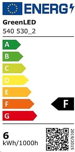 Energy Label Greenled LED lamp GU10 MCOB 50 6W 420lm90 4000K (GU10, 6 W, 420 lm, 1 x, F)