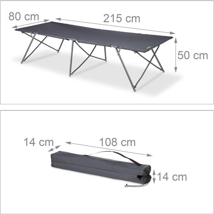 Actual product image Relaxdays Camp bed