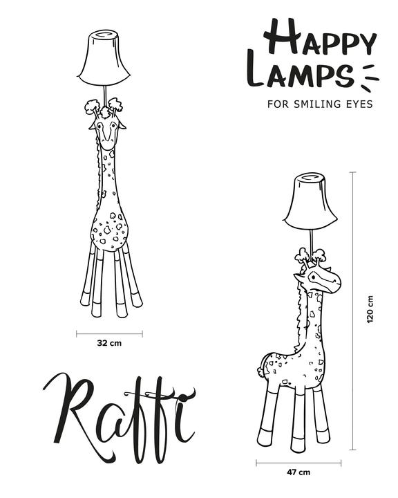 Immagine prodotto Happy Lamps Raffi la giraffa, lampada da terra a LED, fatta a mano (450 lm)