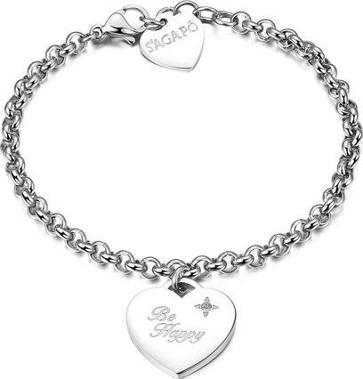 Sagapo S'Agapõ - Steel Bracelet SBM17 Be My Always Be Happy
