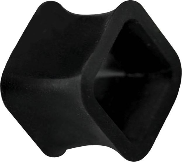 Produktbild Star Piercing Flared Tunnel Quadrat dick schwarz (ohne Messing, Silikon)