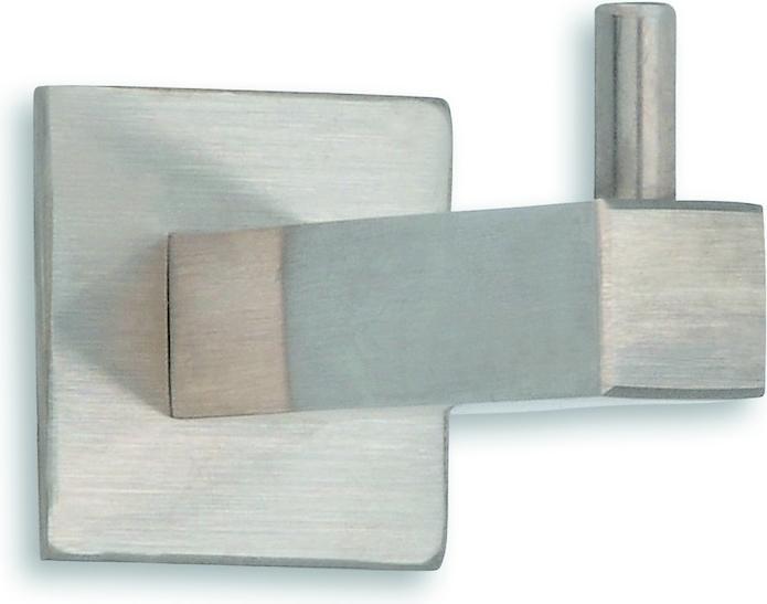 Actual product image Haken eckig Rosette 35mm Edelstahl matt Ausladung 62mm