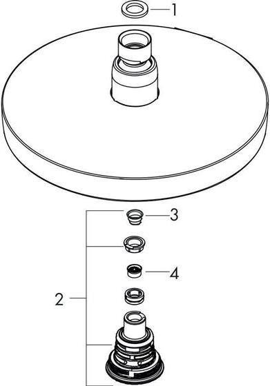 Produktbild hansgrohe HG Kopfbrause Croma Select S 180 2jet DN 15 EcoSmart 9 l/min chrom (2 Strahlarten, 17 l/min)