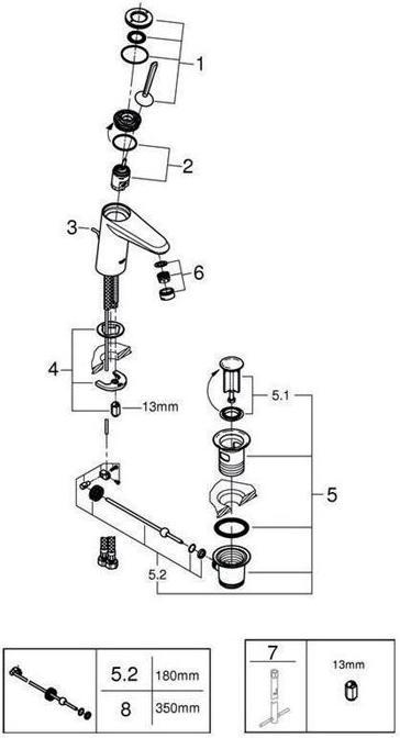 Produktbild Grohe EH-WTbatt EURODISC JOY 1/2Zoll, S-Size chrom