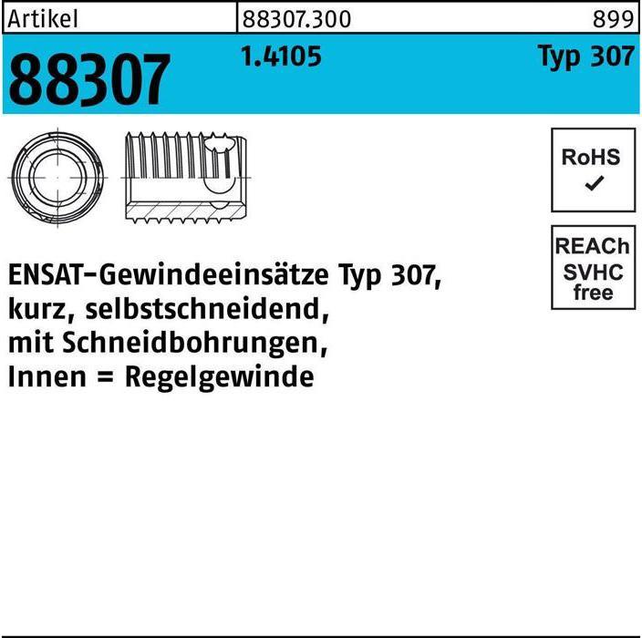 Produktbild Ensat Gewindeeinsatz R 88307 Typ 307 M 5 x 7 1.4105