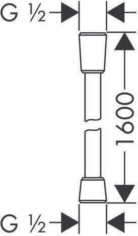 Produktbild hansgrohe HG Brauseschlauch ISIFLEX 1600mm rot (160 cm)