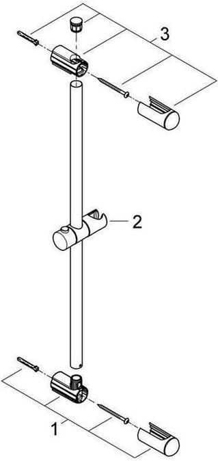 Actual product image Grohe Brausestange EUPHORIA 600mm chr