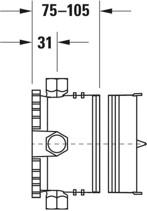 Actual product image Duravit BlueBox G 1/2 inch, basic body flush-mounted
