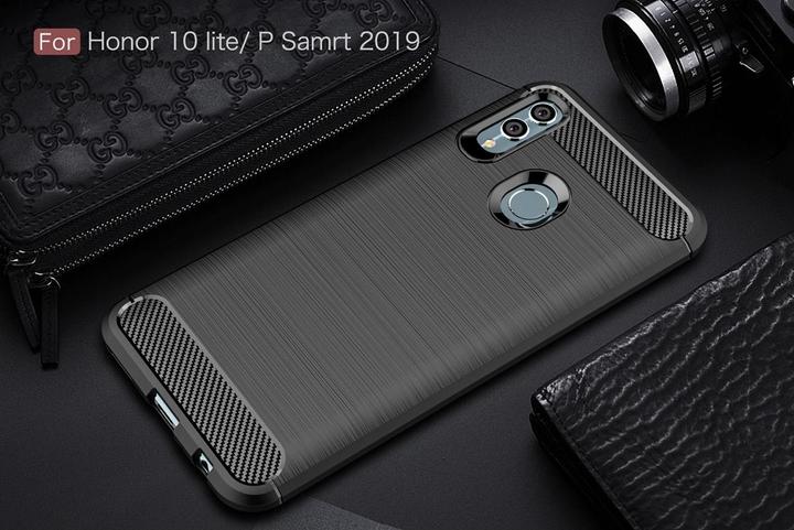 Actual product image Screenguard Huawei P Smart 2019 Cover Carbon Brushed Soft TPU (Huawei P Smart+ (2019))