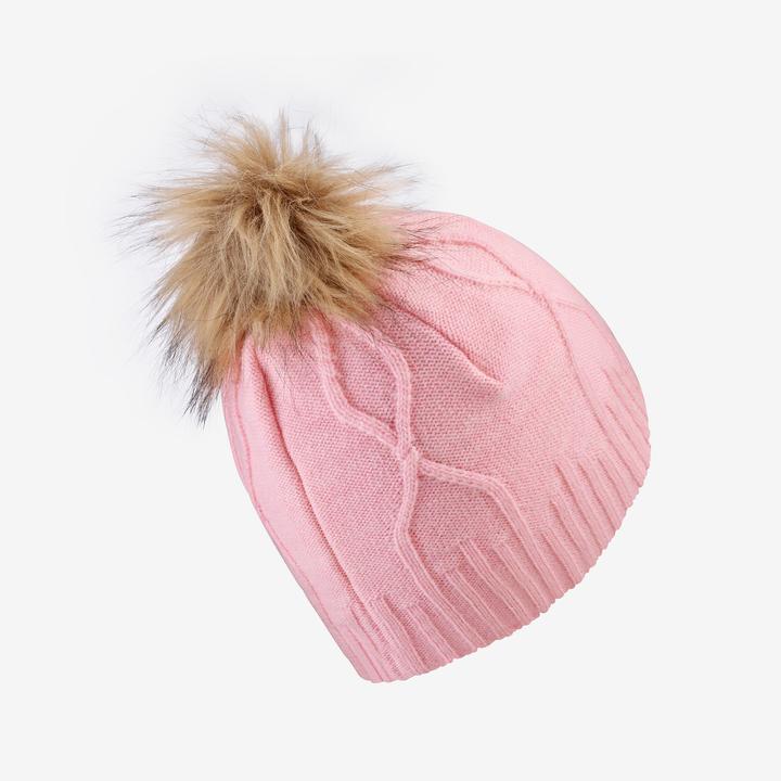 Immagine prodotto Wedze Cappello da adulto in maglia a cavo - Pelliccia Vergine rosa