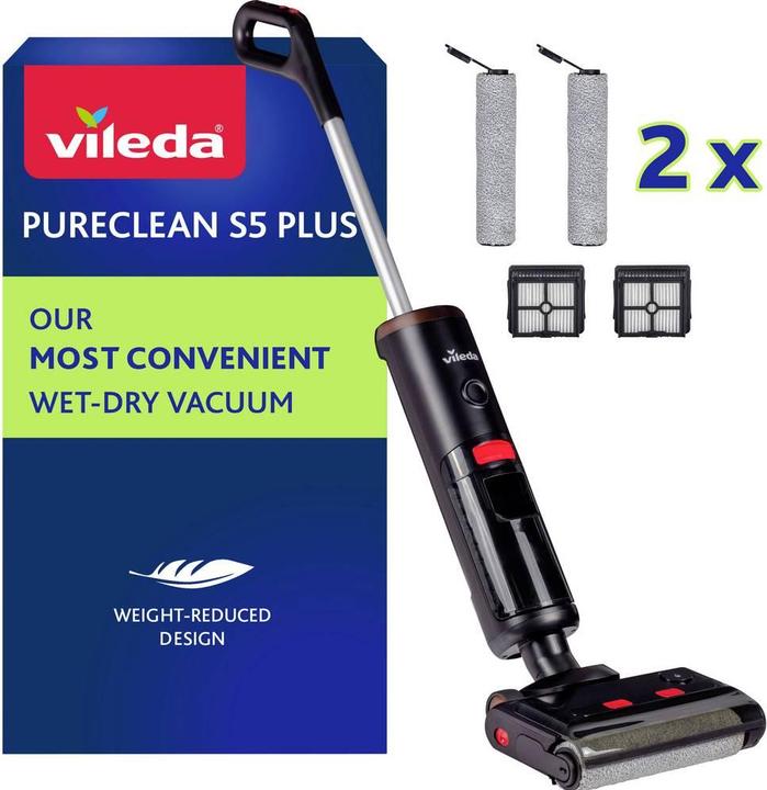 Actual product image Vileda PureClean S5 Plus,kabelloser Nass-Trockensauger bk