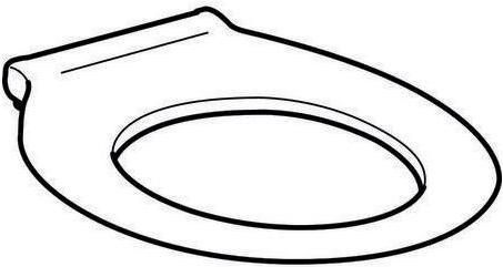 Actual product image Geberit WC seat ring RENOVA COMFORT barrier-free, antibacterial white