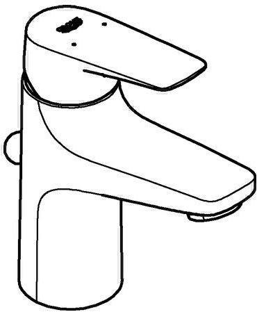 Actual product image Grohe Single lever basin mixer BAUFLOW 1/2inch, S-Size chrome