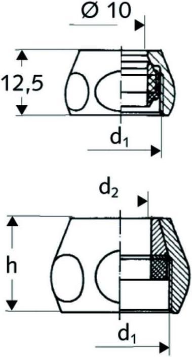 Actual product image Schell Compression fitting complete, chrome 3/8inch x 10mm 3/8inch x 10mm (Pipe fitting)
