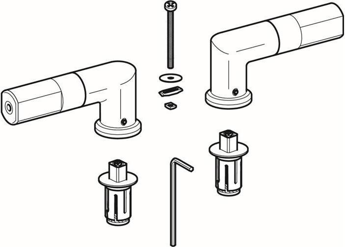Actual product image Geberit Hinges suitable for Emani WC seat 575800