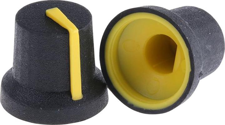 Actual product image Rs Pro Potentiometer knob, plastic, black, 14.5mm, pack of 5 pieces