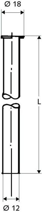Image du produit Schell Tube cuivre 12 mm pour 1/2 pouce, rebord 18mm, chromé 500mm 500 mm