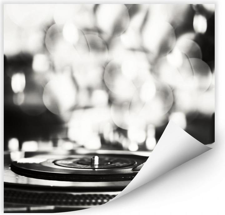 Produktbild Trenddeko Vinyl Record on Turntables (70 x 70 cm)