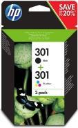 Actual product image HP 301 2-pack (M, FC, C, Y)