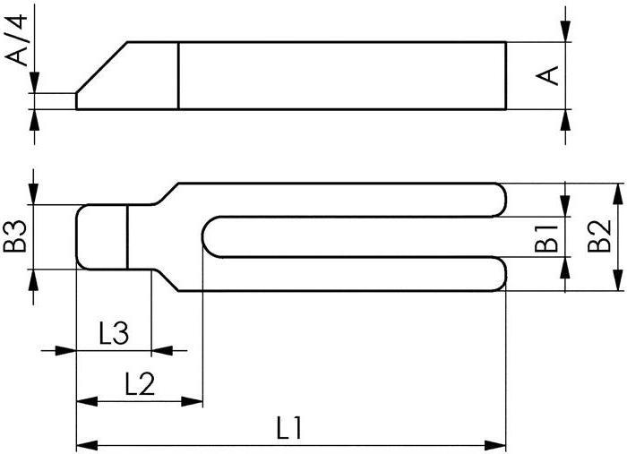 Immagine prodotto Amf Morsetto a forcella n. 6315GN larghezza fessura 33 mm lunghezza 315 mm per vite di serraggio M30