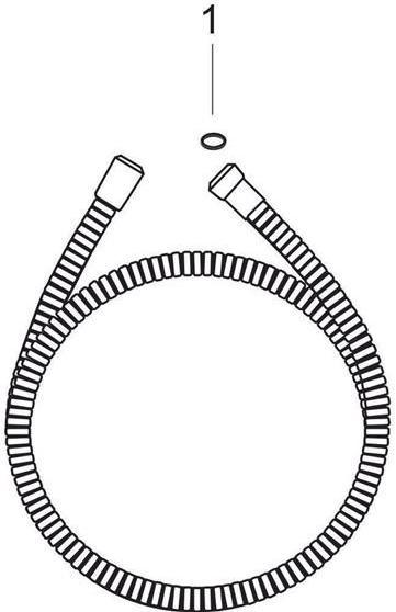 Actual product image hansgrohe Shower hose AXOR 2000mm chrome (200 cm)