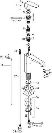 Produktbild hansgrohe EH-WT-MI 125 AXOR CITTERIO E DN 15 m HGri m ZAG 1 1/4Zoll chr