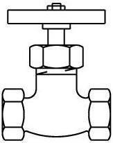 Actual product image Oventrop OV Shut-off valve brass, DN 8, 1/4inch