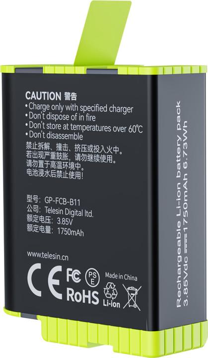 Valori nutrizionali e ingredienti Telesin Batteria a carica rapida per GoPro Hero 11/10/9 GP-FCB-B11 (GoPro Hero 9)
