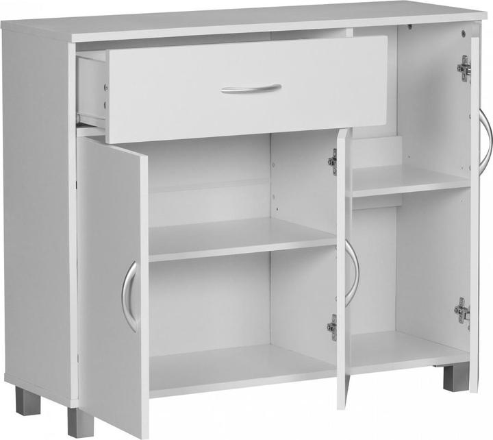 Produktbild FineBuy Sideboard Holz furniert Weiss (30 x 75 cm)