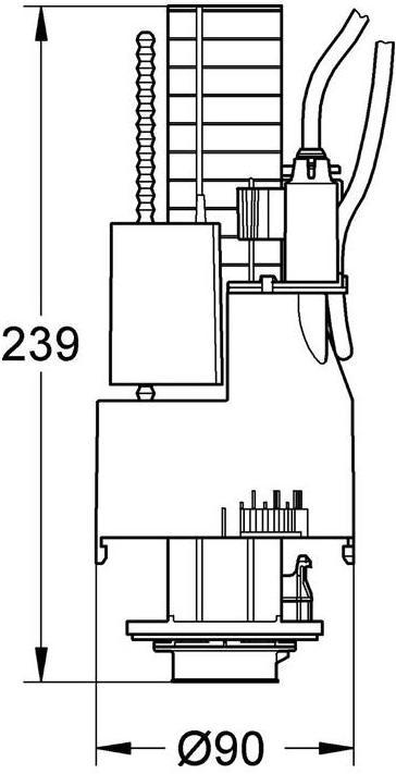 Produktbild Grohe 2-Mengen-Ablaufventil f Wd-Einb-Spülkästen 6 l/3 l