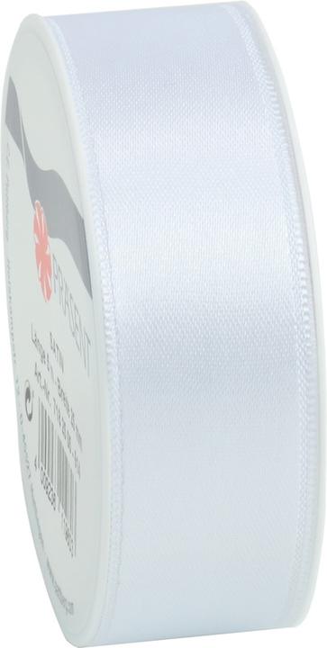 Image du produit Pattberg Ruban cadeau satin 25mmx5m blanc, ruban satin enroulé (Ruban)
