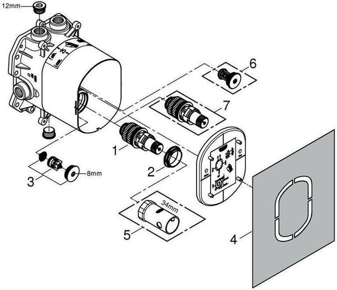Produktbild Grohe Up Universal Thermostat RAPIDO T