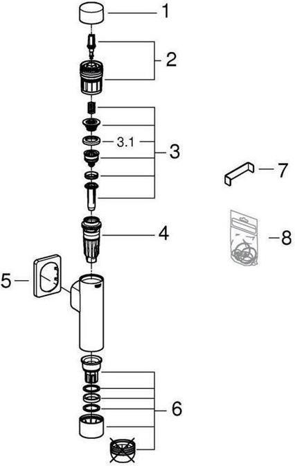 Produktbild Grohe Druckspüler RONDO A.S. f WC 3/4Zoll integr Vorabsperrung chrom