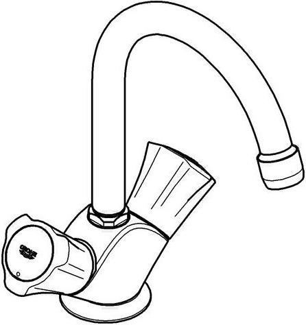 Produktbild Grohe Waschtisch-Einlochbatterie COSTA 1/2Zoll ZAG 1 1/4Zoll chrom