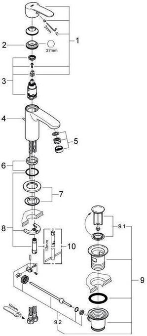 Immagine prodotto Grohe EH-WTbatt EUROSTYLE C 1/2inch, Taglia S cromato