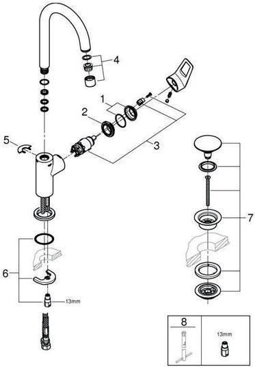 Produktbild Grohe Einhand-Waschtischbatterie BAULOOP 1/2Zoll, L-Size chrom