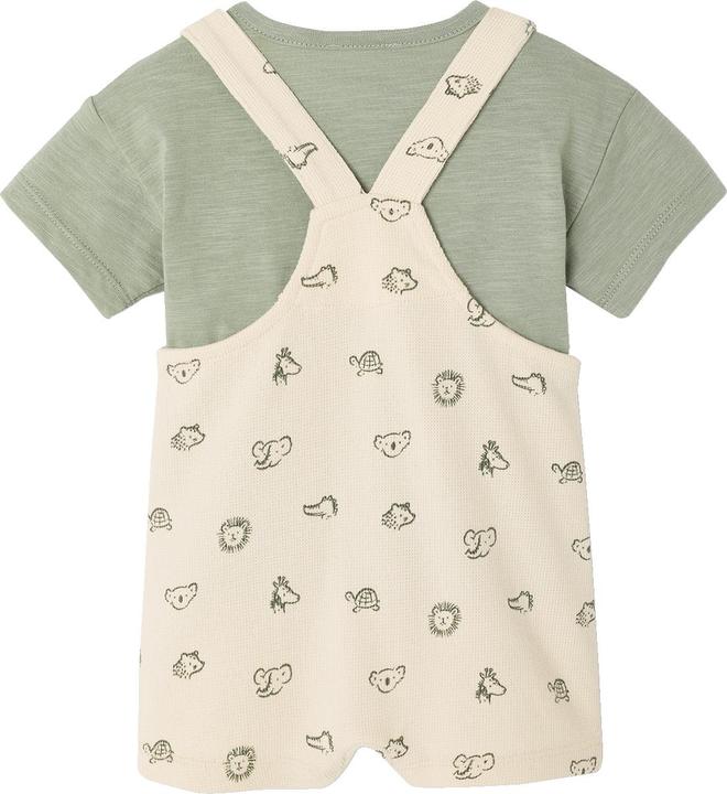 Image du produit Vertbaudet Baby Geschenk-Set: T-Shirt, Latzshorts & Schmusetuch (92)