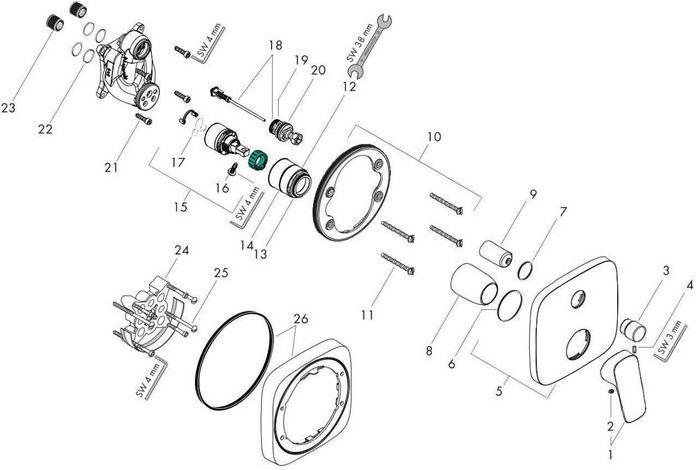 Produktbild hansgrohe Logis Einhebel-Wannenmischer - Chrom (71405000)