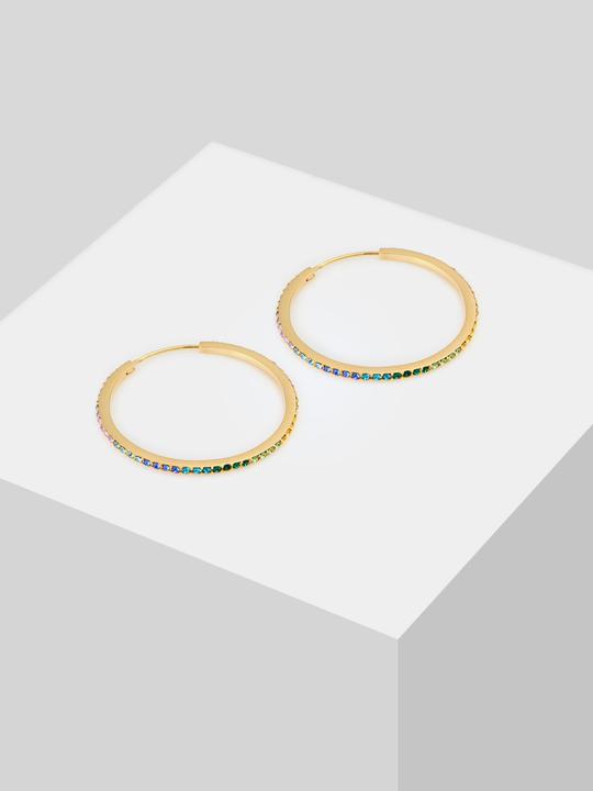 Produktbild Elli Creolen mit Multi-Color Kristallen (Sterling Silber)