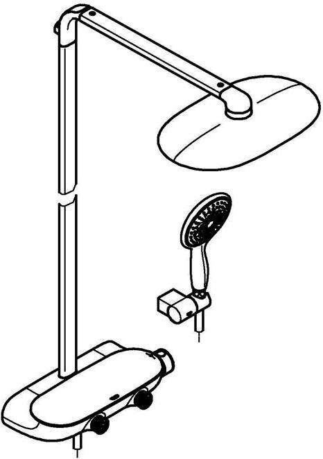 Actual product image Grohe Du-syst RAINSHOWER Sys SMARTCONTRO Mono 360, with thermostatic mixer chrome