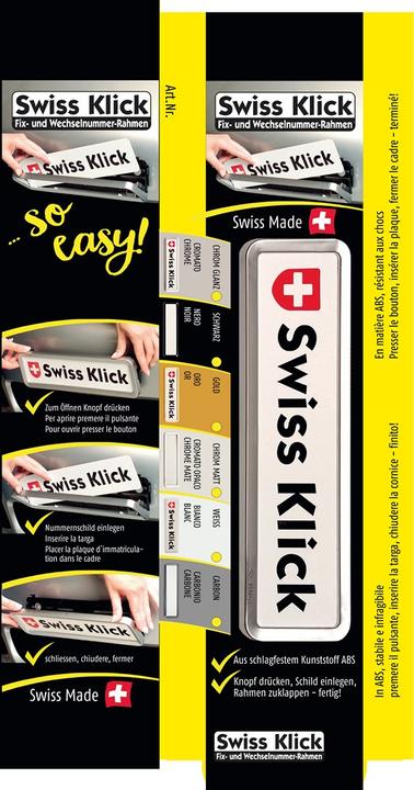 Image du produit Swissklick Kit de porte-cadres de numéros interchangeables (Avant + arrière, Format long)
