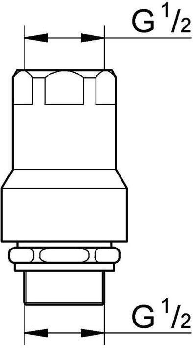 Actual product image Grohe Pipe aerator 1/2inch chrome