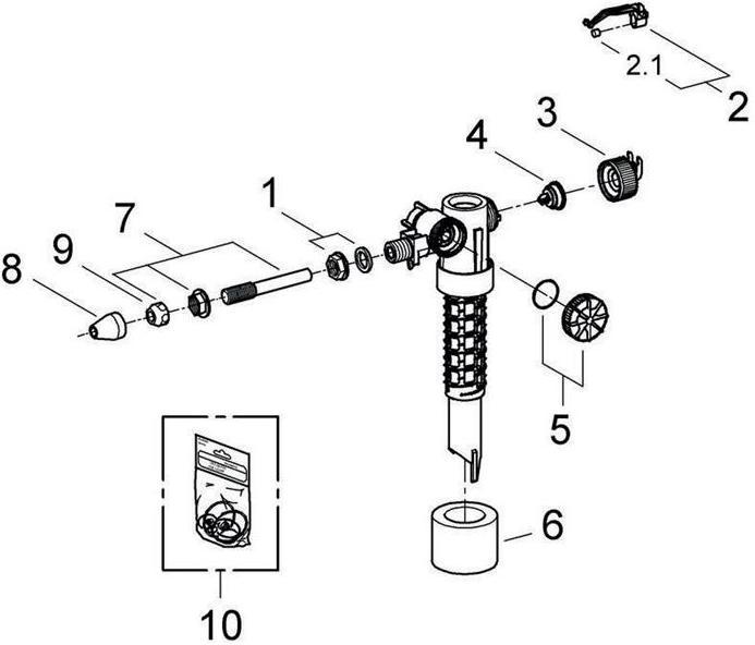 Actual product image Grohe Filling valve 3/8"