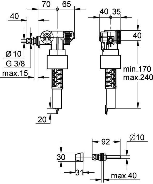 Actual product image Grohe Filling valve 3/8"