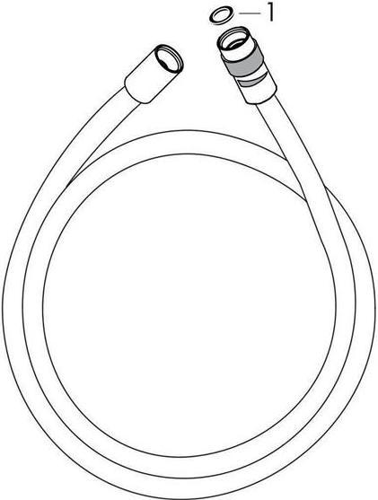 Immagine prodotto hansgrohe HG tubo doccia ISIFLEX cromo, con controllo volume 1600mm (160 cm)