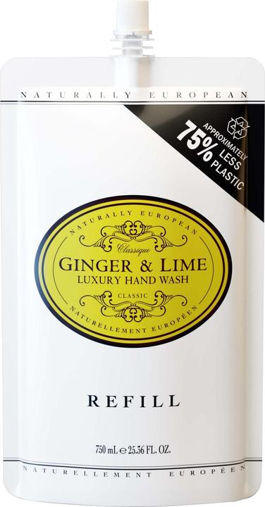 Actual product image Naturally European Handseife zum Nachfüllen - Ingwer & Limette, 750ml (refill, 750 ml)