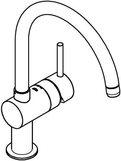 Image du produit Grohe Mitigeur monocommande pour évier MINTA 1/2 pouce, bec C cool sunrise brossé